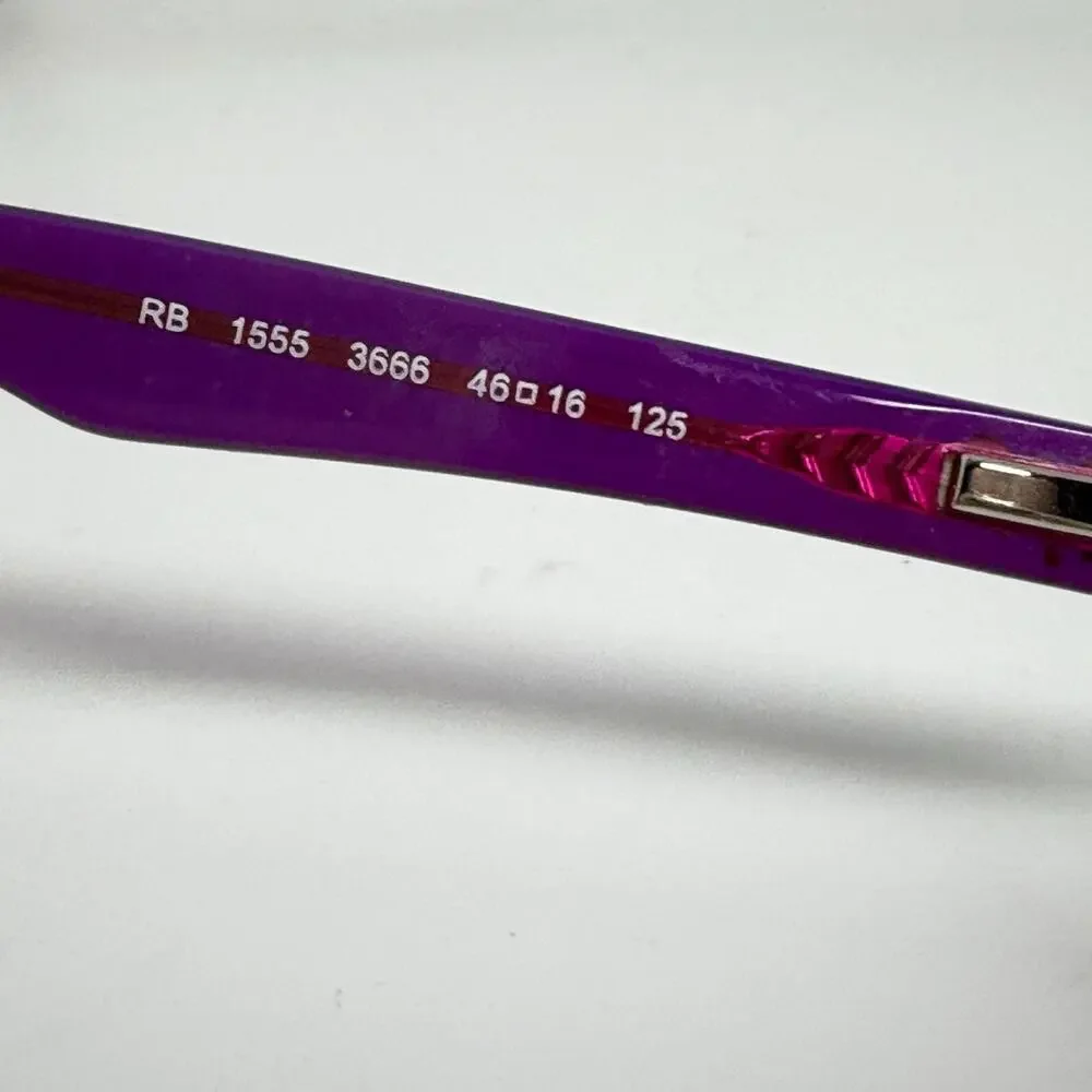 Ray-Ban RB1555‎ 3666 Kids Eyeglasses Frames Purple Pink Square 46-16-125 18115